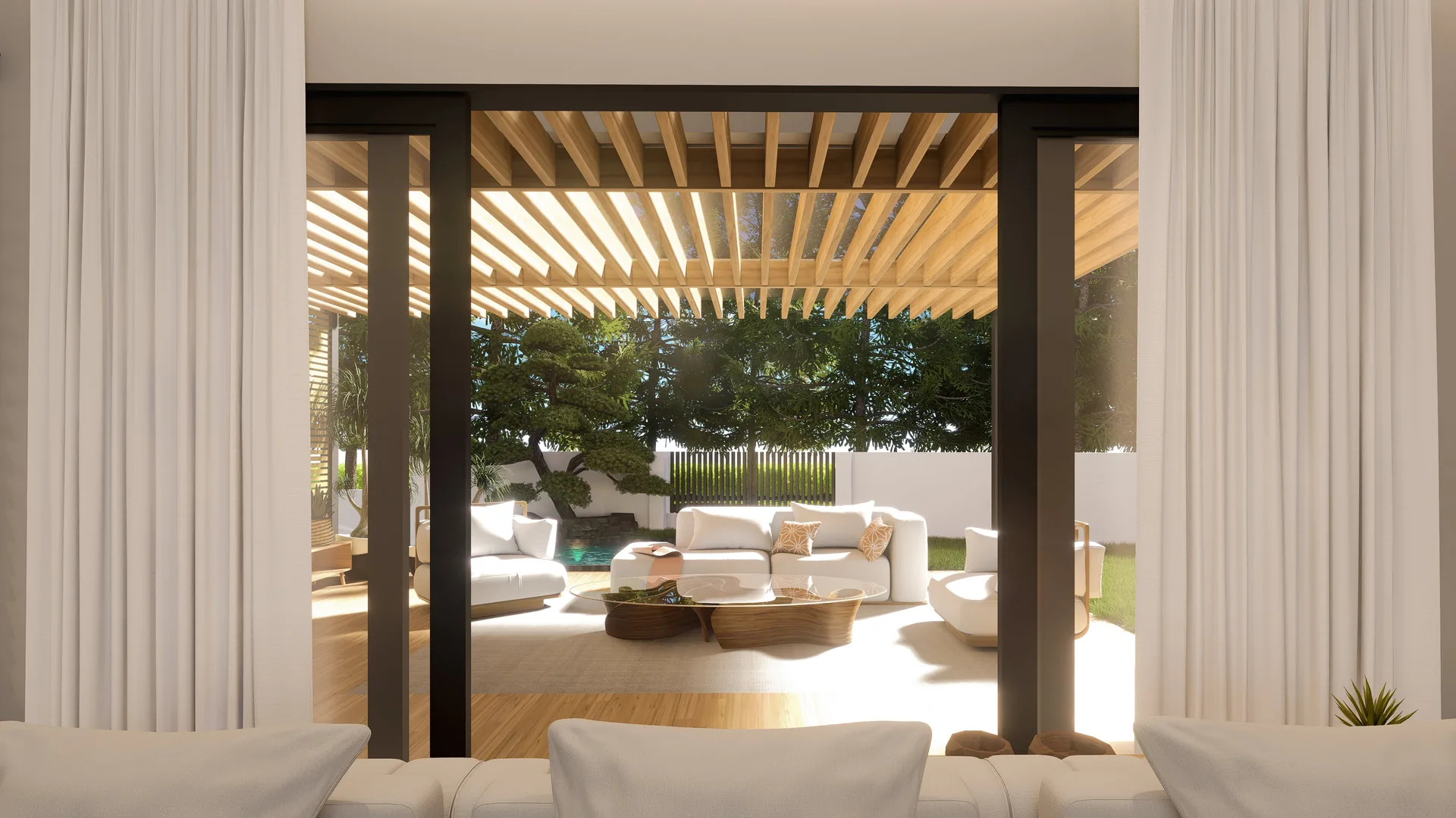 The Manor Garden — pergola and garden